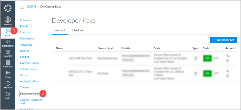Developer keys
